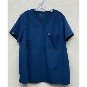 FIGS Caterina one pocket scrub top women’s 3XL Deep Reef Blue Limited Edition